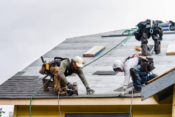 Professional Emergency Roof Repair technician working in Central Square, NY